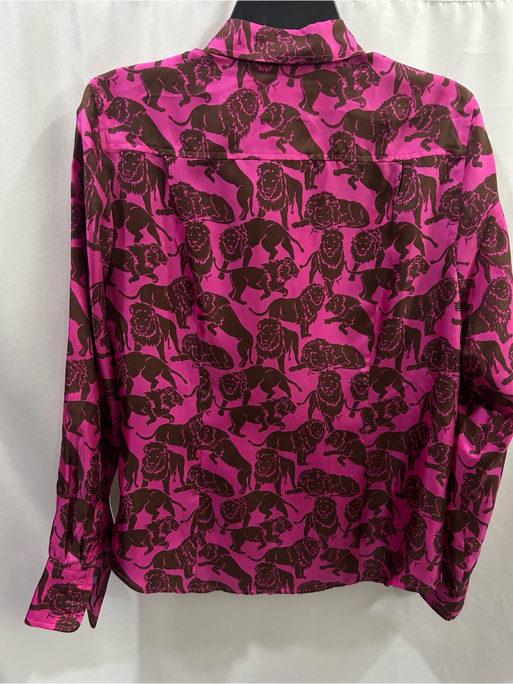 J. Crew Collection Silk Twill Shirt sleepy Lion - Picture 3 of 4